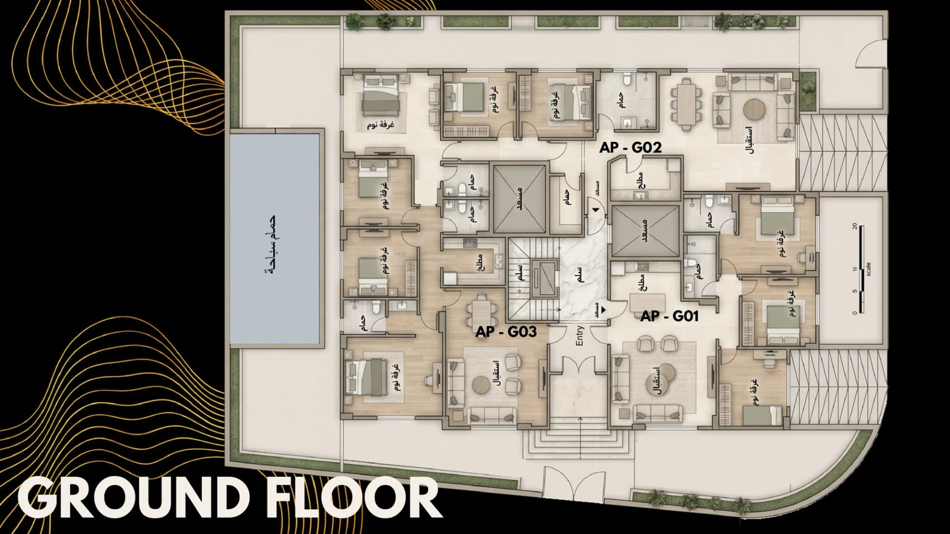 Ground-floor plan — plot G 102